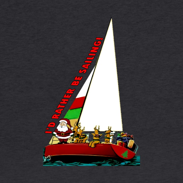 Santa Sailing by Sailfaster Designs